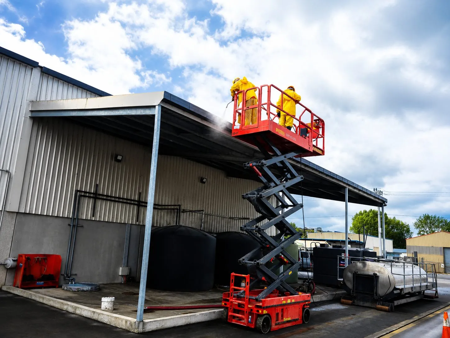 A completed commercial building wash in Auckland