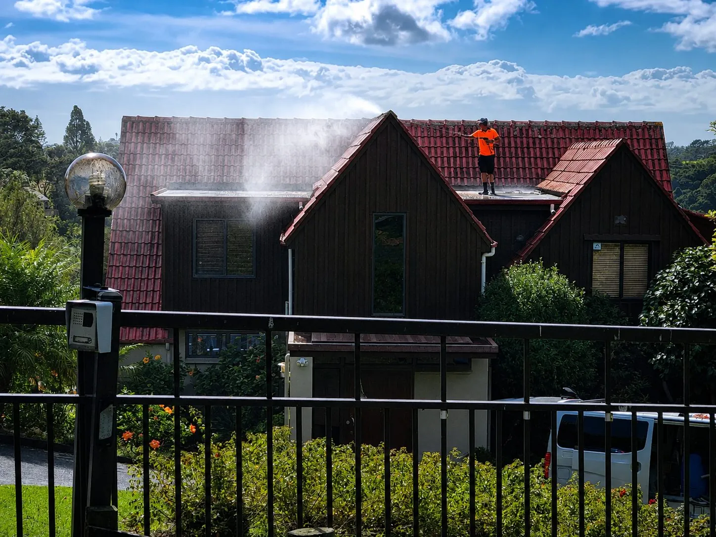 Roof treatment on an Auckland home
